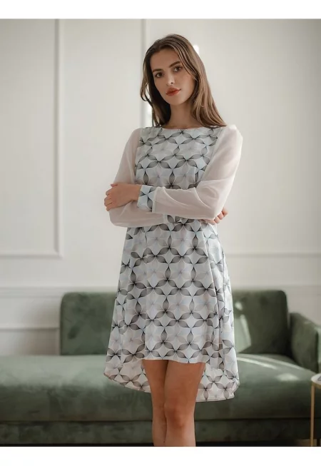 Коктейлна рокля 5902194381543 - Ленитиф - Полиестер/Еластан - Многоцветна -