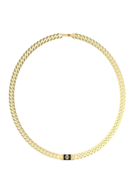 Колие от неръждаема стомана с лого - Златист