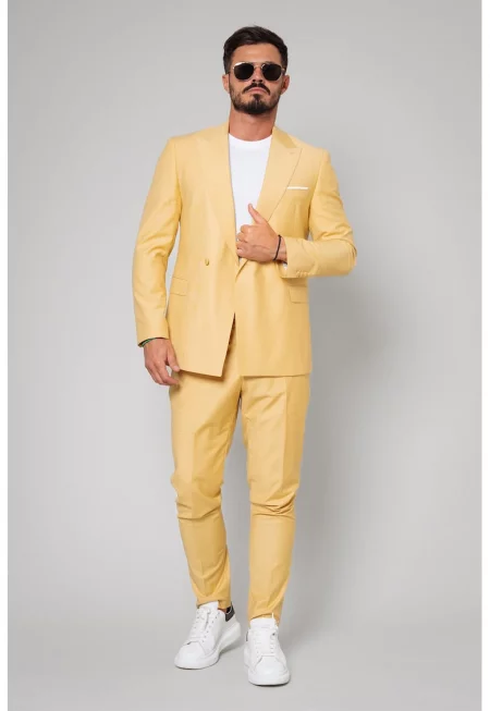Костюм със стандартна кройка - Жълт