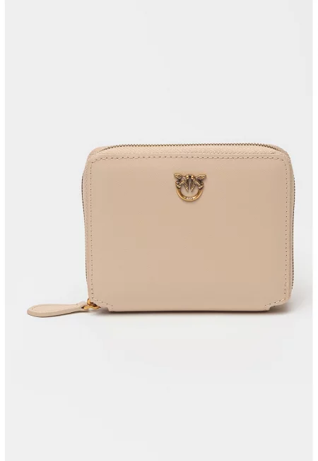 Кожен портфейл Taylor с цип - Бежов