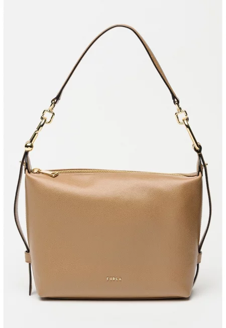 Кожена чанта през рамо с отделяща се презрамка