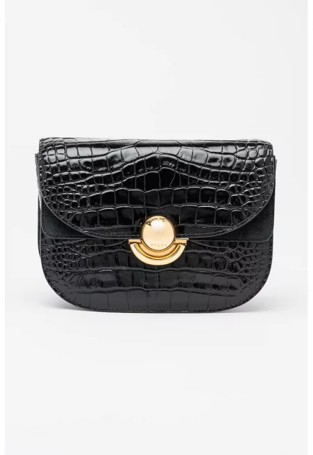 Кожена чанта през рамо Sfera с шагрен