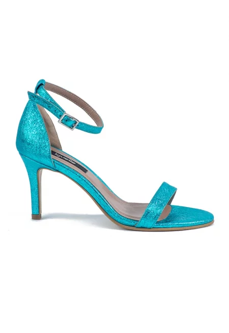 Кожени сандали стилето Simplicity - Син