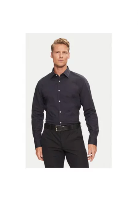 Мъжка риза -  304239816 - Памук - Син