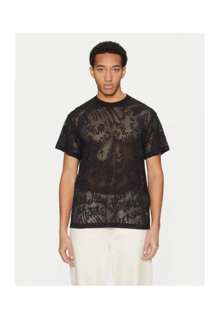 Мъжка тениска  черна - памук - мрежа