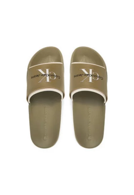 Мъжки чехли -  каки зелено - пластмаса