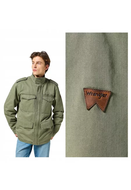 Мъжко яке -  Field Jacket Dusty - Класически дизайн - Fadwqfa качулка - цип - памук - XL - зелен - Зелен