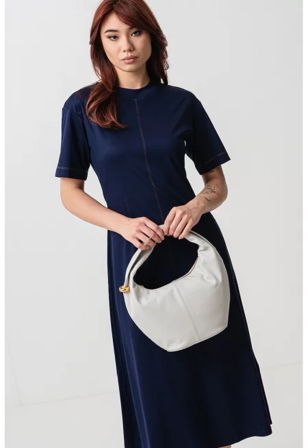 Миди рокля с модал - Индигово синьо