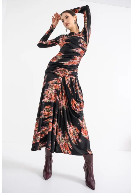 Набрана флорална рокля