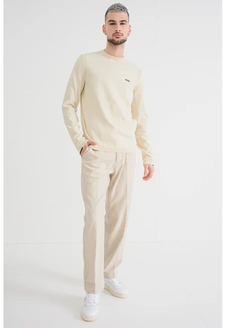 Памучен пуловер Ever-X - Крем