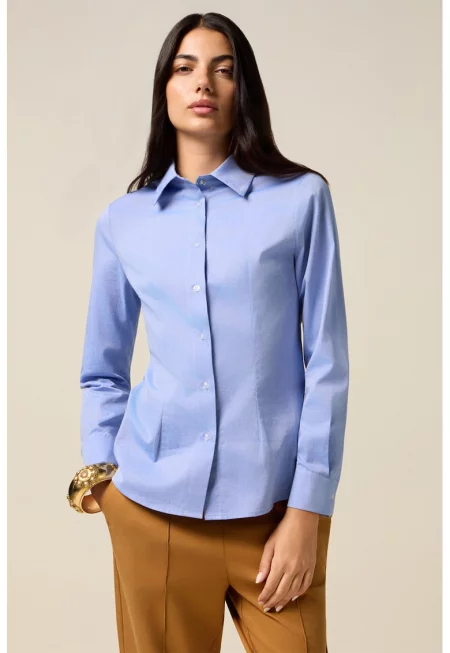 Памучна риза с дълги ръкави