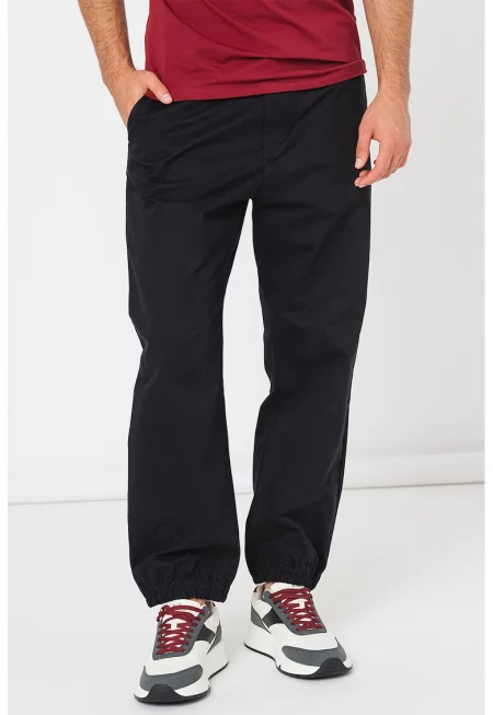 Панталон със средновисока талия - Черен