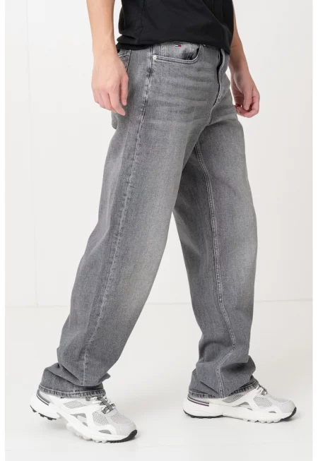 Прави дънки - Меланж тъмно сиво