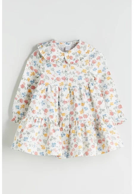 Разкроена рокля с яка Peter Pan