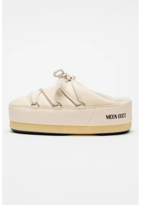 Сабо с връзки - Крем