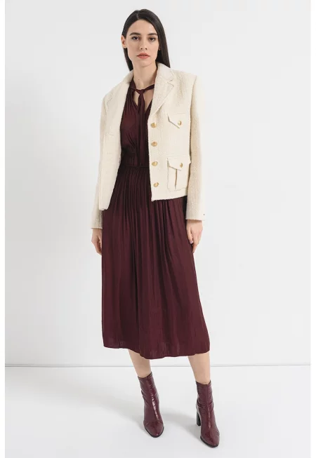 Сако от букле с вълна - Крем