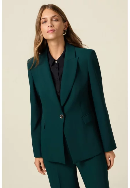 Сако с джобове с капаче - Тъмнозелен