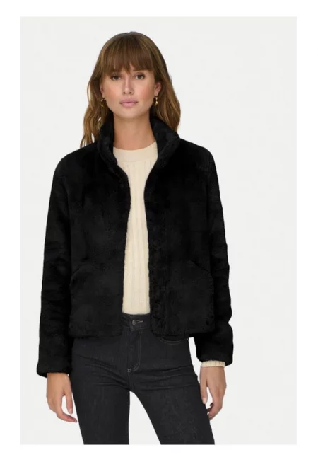 САМО Палто Newvida 15295423 Черно стандартно кроене - полиестер