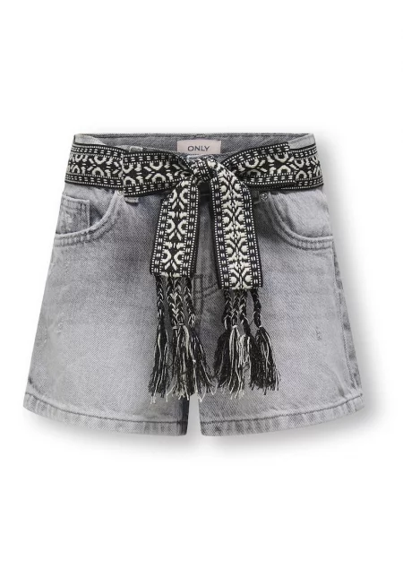 Шорти за момичета  15345607 - Дънкови - Памук - Сив - Сив