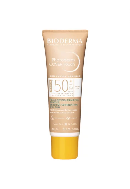 Слънцезащитен флуид  Photoderm Cover Touch SPF 50+ - Светъл нюанс - За комбинирана и мазна кожа - 40 мл