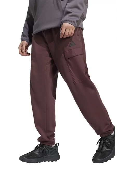 Спортен карго панталон с връзка - Виолетов