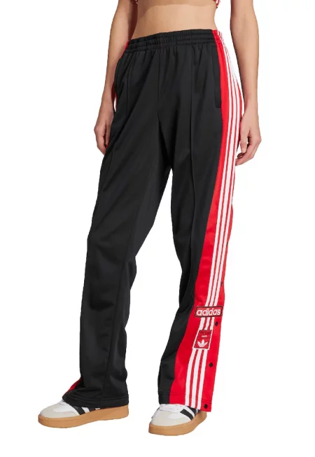 Спортен панталон Adibreak с капси встрани - Червен/Бял/Черен