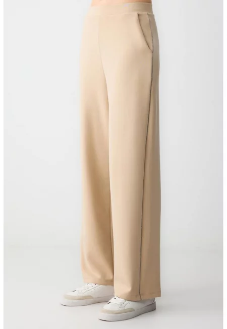 Спортен панталон с джобове - Бежов