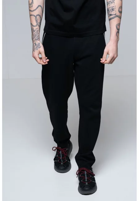 Спортен панталон със стеснен крачол - Черен