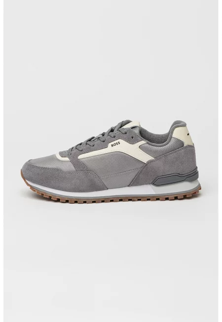 Спортни обувки Parkour с велур - Светло сив/Мръснобял