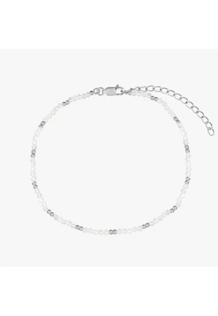 Сребърна гривна за глезен SummerScape – Лунен камък