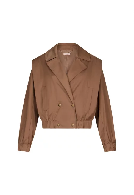 Свободно двуредово яке - Кафяв