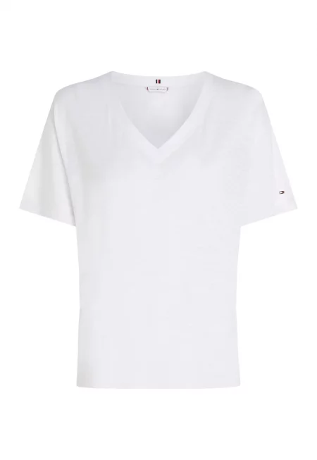 Тениска с лиосел и лен с шпиц