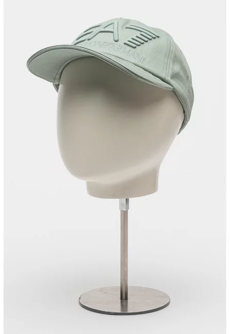 Унисекс шапка с лого - Светлозелен