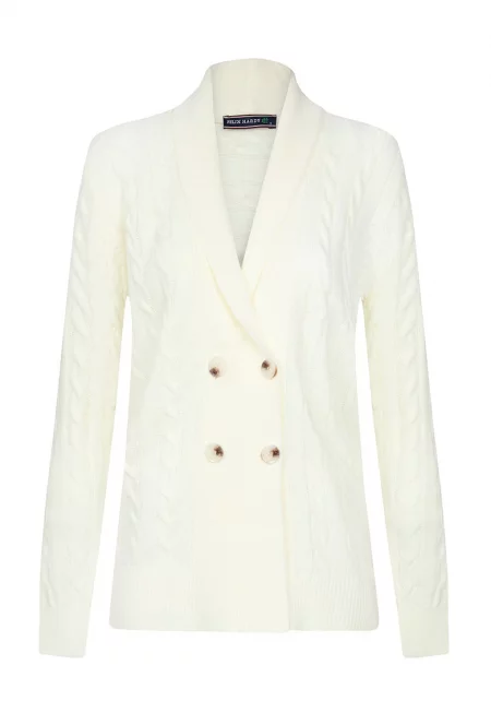 Жилетка с вълна с плетка осморка