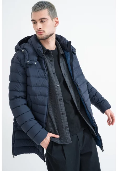 Зимно капитонирано яке с пухена вата - Ултрамарин синьо