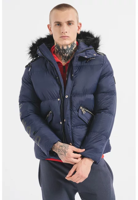 Зимно яке Darwino с еко пух - Тъмносин