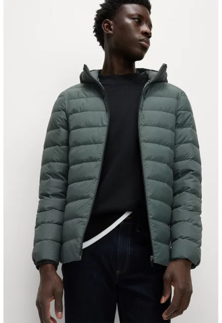 Зимно яке с пухена вата - Прашно синьо