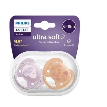 АВЕНТ-ЗАЛЪГАЛКИ ULTRA SOFT  + стерилизаторна кутия 6-18м. х 2 различни цветове