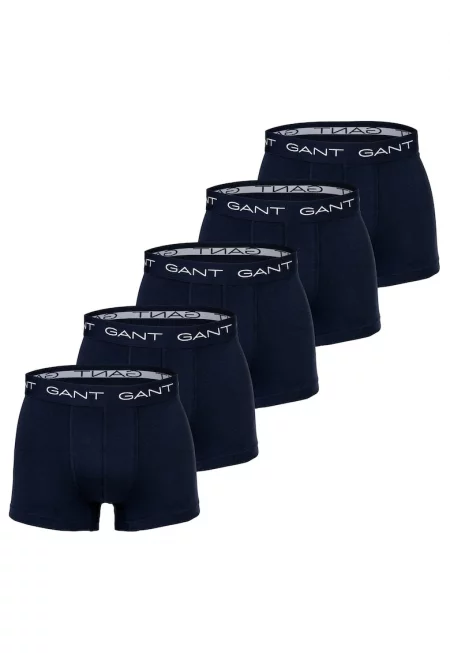 Боксерки с лого на талията - 5 чифта - Тъмносин