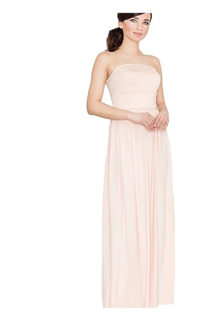 Дълга рокля - Ленитиф - Полиестер/Еластан - Розово