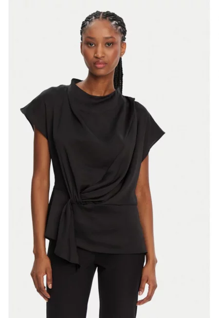 Дамска блуза -  304709579 - Рециклиран полиестер - Черна
