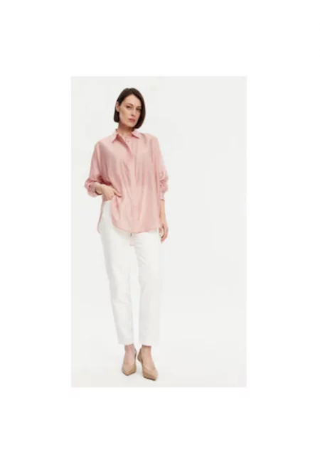 Дамска риза  53-7068 - Лиосел/Полиестер - Розов - Розово