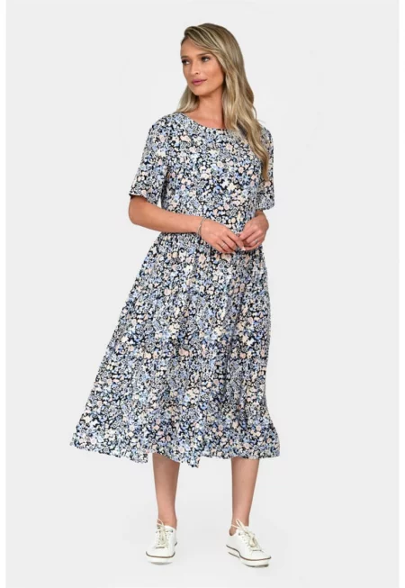 Дамска рокля -  Микрофлорални V332