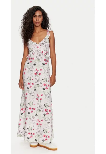 Дамска рокля -  Многоцветна - Вискоза