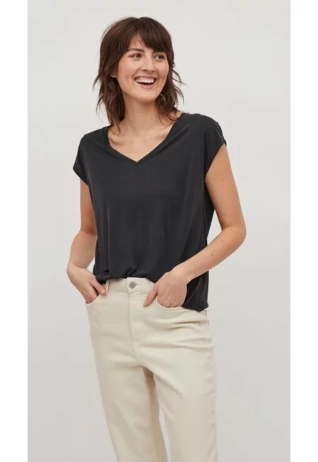 Дамска тениска -  806554 - черна - модал