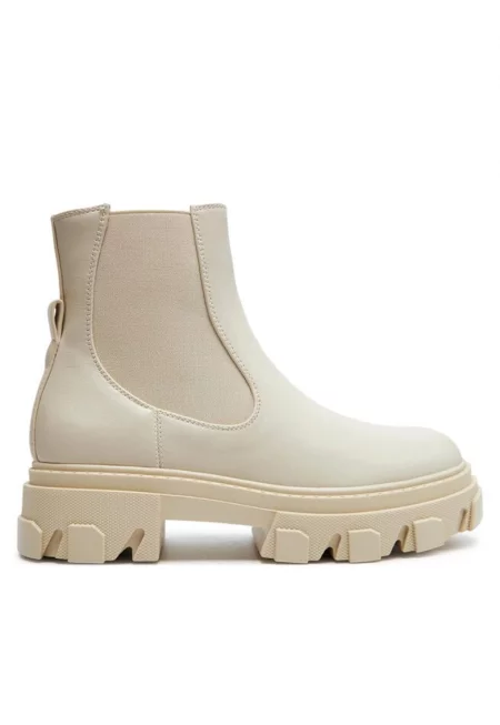 Дамски боти  303569525 - Екокожа - Екрю