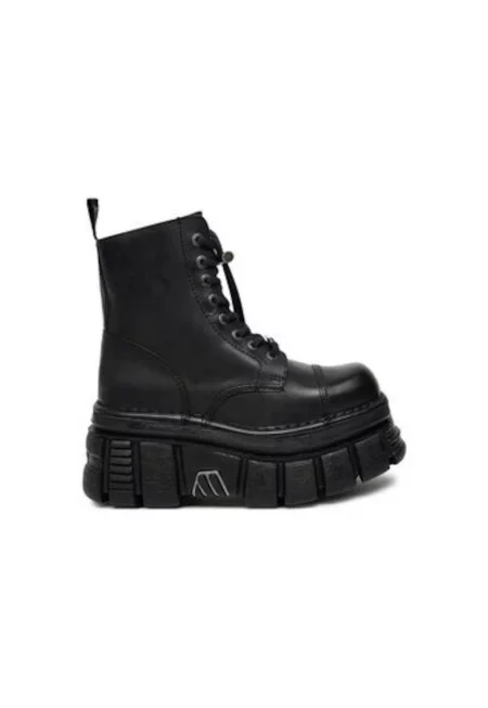 Дамски ботуши  M-NEWMILI083-S21 - Естествена кожа - 64599 - Черен