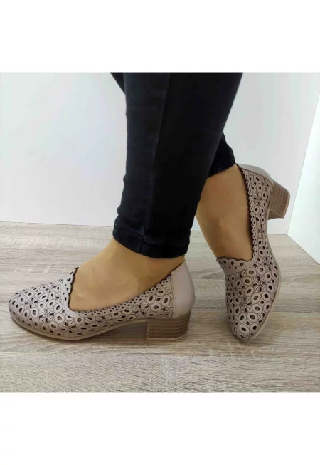 Дамски ежедневни перфорирани обувки  Сив