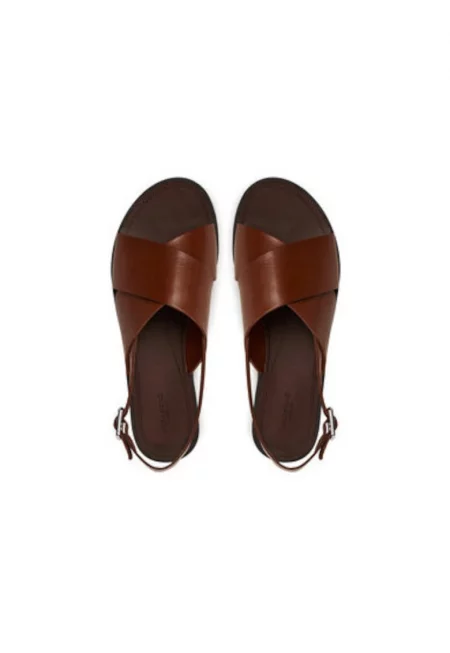Дамски сандали - 5931-001-27 -  Естествена кожа - Кафяв
