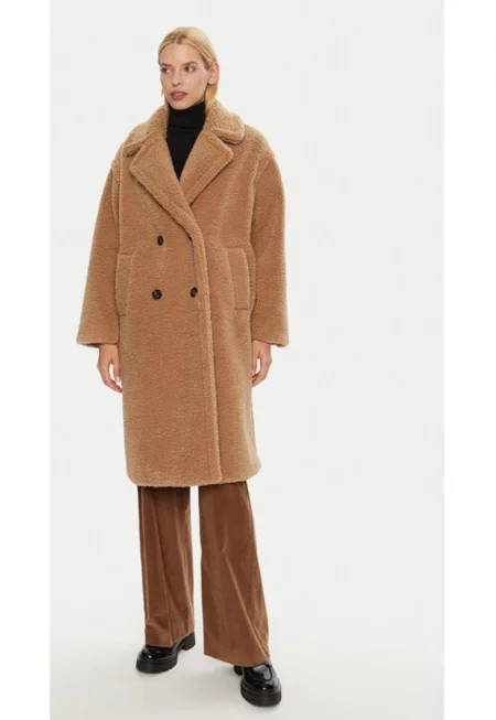 Дамско кожено палто -  304347313 - Полиестер - Бежов - Бежов